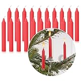 Nordstern Baumkerzen Rot 20er Pack - Kerzen für den Weihnachtsbaum, oder...