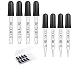 8 Stück 1ml Glaspipette,Glastropfer mit Messungen Pipettentropfer mit...