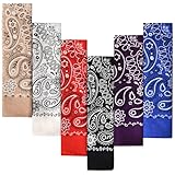 6er Pack Baumwoll-Bandanas für Damen & Herren - Geschenkverpackung, 55x55...