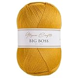 Utopia Crafts Big Boss 400g Knitting & Crochet Yarn 1200m (Mustard Yellow)