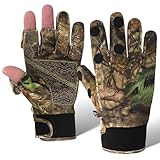 Favuit Camo Handschuhe, Tarnung Jagdhandschuhe Leichte Pro Anti-Rutsch...