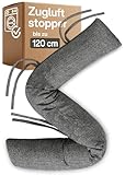 Praknu Zugluftstopper für Fenster bis 120cm - Waschbar - Energiesparend -...