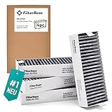FilterBase® Clean Air Aktivkohlefilter 4 Stück - Filter Set passend für...