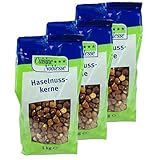 Cuisine Noblesse - 3er Pack Premium Haselnusskerne 1 kg Packung in...