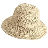 LQTSLFM Damen-Sonnenhut,Fischerhut für Damen,Gestrickte Hüte...