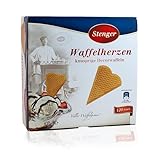 Eiswaffeln Herzwaffel für Eisbecher 120 Stück | Herz Waffeln für Eis |...