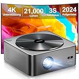 Ultimea Beamer Full HD 1080P Native mit Autofokus und 6D Trapezkorrektur,...