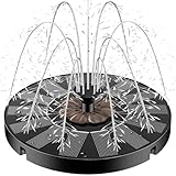 Solar Springbrunnen, Yzert 2025 Neue Solar Teichpumpe mit 7 Düsen & 4 Fixe...