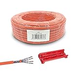 ARLI CAT 7 Verlegekabel 50m Netzwerkkabel inkl. Abisoliermesser CAT.7 LAN...