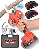 Veitorld Astschere, 40MM Gartenschere mit 2 Akku 2000mAh, Bürstenloser...