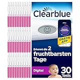 Clearblue Kinderwunsch Ovulationstest Kit Digital, 30 Tests + 1 digitale...