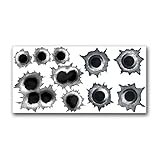 Einschuss-Löcher Sticker Set I 10 Bullet-Holes als Auto-Aufkleber, für...