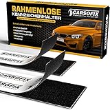 CARSOFIX© Kennzeichenhalter Rahmenlos mit bombenfestem Halt -...