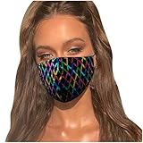 Lulupi Glitzer Mundschutz Multifunktionstuch 3D Glänzend Mund-Nasenschutz...
