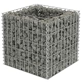vidaXL Gabione Hochbeet 50x50x50cm Steinkorb Drahtkorb Blumentopf...