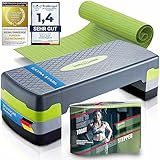 Body & Mind® Aerobic Steppbrett Elite 3-Stufen Stepper Step-Bench mit...