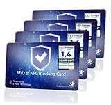 MakakaOnTheRun 4X RFID Blocker Karte (3fach geprüft: DEKRA + EMV +...