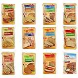 MIGASE Brotbackmischungen Set 12 verschiedene Bortbackmischungen mit je...