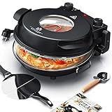 KESSER® Pizza-Ofen elektrisch bis 400 Grad | Elektrischer Pizzabäcker...