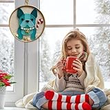 Christbaumkugeln Kunststoff mit Anhänger Seeglas, Seeglas, Kunstornament,...