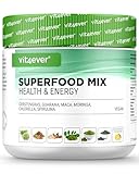 Kombination aus Superfoods - 420 g Pulver (Shake) mit Gerstengras, Guarana,...