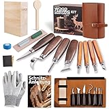 Schnitzwerkzeug Holz Schnitzset für Anfänger: Schnitzmesser Set...