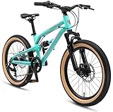 BIKESTAR Kinder Fahrrad Aluminium Fully Mountainbike 7 Gang Shimano,...