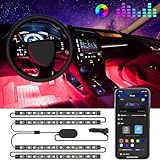 Govee LED Innenbeleuchtung Auto, 4pcs 48 Strip, Upgrade Zwei-Linien-Design,...