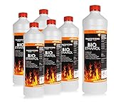 Bio Alkohol 100% 6 x 1 Liter - BIOETHANOL für Alkohol-Kamine, Tischfeuer,...