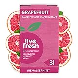 LiveFresh Grapefruit Saftbox 3 Liter | Kaltgepresst | Aus 100% frischen...