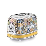 Ariete Toaster 155 Positano, Mediterranes Design, 2 Breite Schlitze, 6...