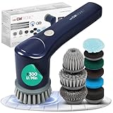 Clatronic elektrische Reinigungsbürste mit Akku | 8 Aufsätze | bis zu 90...