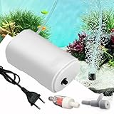 25 Dezibel Aquarium Luftpumpe 200L/H Sauerstoffpumpe leistungsstarker...