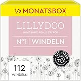 LILLYDOO hautfreundliche Windeln Größe 1 (2-5 kg), Halbmonatsbox (112...