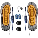Beheizbare Sohlen, Fußwärmer Wärmesohlen mit 3 Warmstufen, Waschbar...