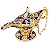 Genie Lampe Aladdin ,Mini Aladdin Wunderlampe, Geschnitzte Gold Dekoration...