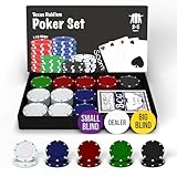 Soom Games Poker Set - Enthält Pokerspiel 110 Chips Perfekt für 2-5...