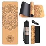 Yogamatte, rutschfest, einzigartiges Design, natürlicher Kork,...