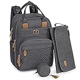 Dikaslon Wickeltasche Rucksack – Großer Wickelrucksack mit viel...