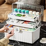 Gemsaya 3-Regal Hausapotheke, Medikamenten Aufbewahrungsbox, 32 x 18 x 22...