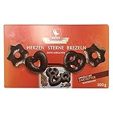 Weiss Herzen Sterne Brezeln Zartbitter