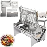 360° drehbarer Holzkohlegrill, tragbarer BBQ-Grill, 3-fach verstellbarer...
