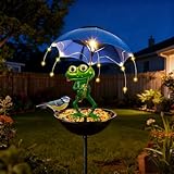 TZQFROCE Outdoor Solar Frosch Garten Dekoration Frosch Deko Garten...