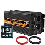 EDECOA Wechselrichter 12v 230v Reiner Sinus Spannungswandler 1000w mit...