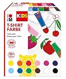 Marabu 0308000000011 - KiDS T-Shirt Farbe, Stoffmalfarbe zum Gestalten, 12...