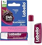 Labello Blackberry Shine Lippenpflegestift, Lippenpflege mit zartrotem...