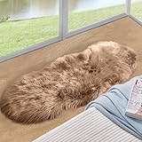 ORINOVA Kunstfell Teppich Fellteppich Beige Flauschig 60x120 cm...