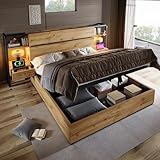 Zravenna Schlafzimmer Doppelbett 180×200 cm, Jugendbett mit Schubladen,...