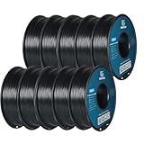 GEEETECH ABS Filament Schwarz, 10x1kg Spule für 3d Drucker