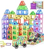 COOLJOYA Magnetische Bausteine 50 Teile, Magnetspiel STEM Magnetbausteine,...